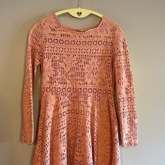 Free People Beach Spring Date Crochet Knit Dress in Pink Mauve | SZ XS - Picture 14 of 16